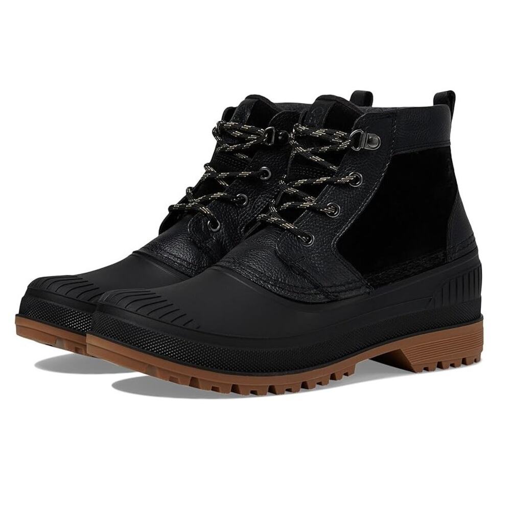 Kamik Mens Hemlock Lo Winter Boots US 8 Black Leather Waterproof Insulated NIB